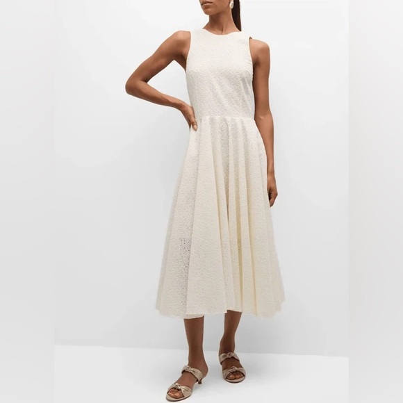 FRAME
Eyelet Cotton Fit-&-Flare Midi-Dress - Picture 12 of 13